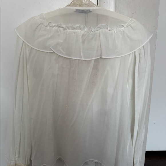 Zara Cream Lace Detail Blouse - Picture 4 of 4